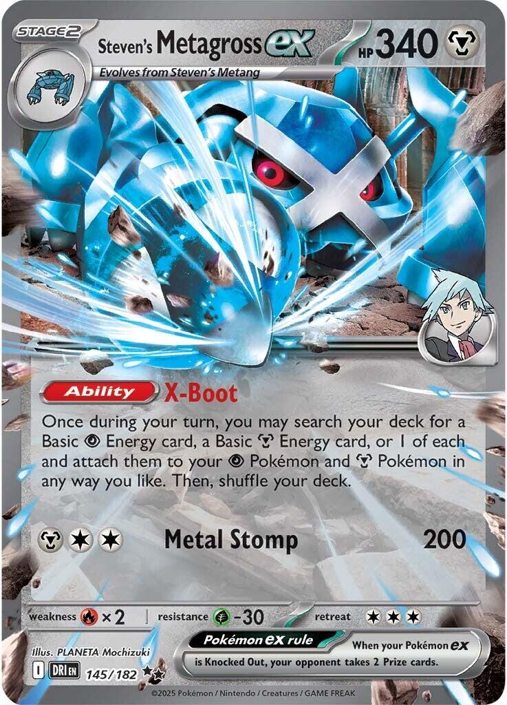 Steven's Metagross ex (145/182) [Scarlet & Violet: Destined Rivals] | Galaxy Games LLC
