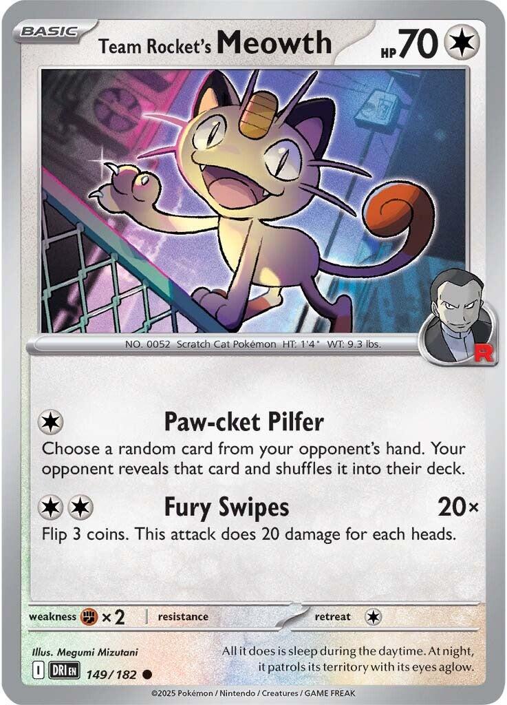 Team Rocket's Meowth (149/182) [Scarlet & Violet: Destined Rivals] | Galaxy Games LLC