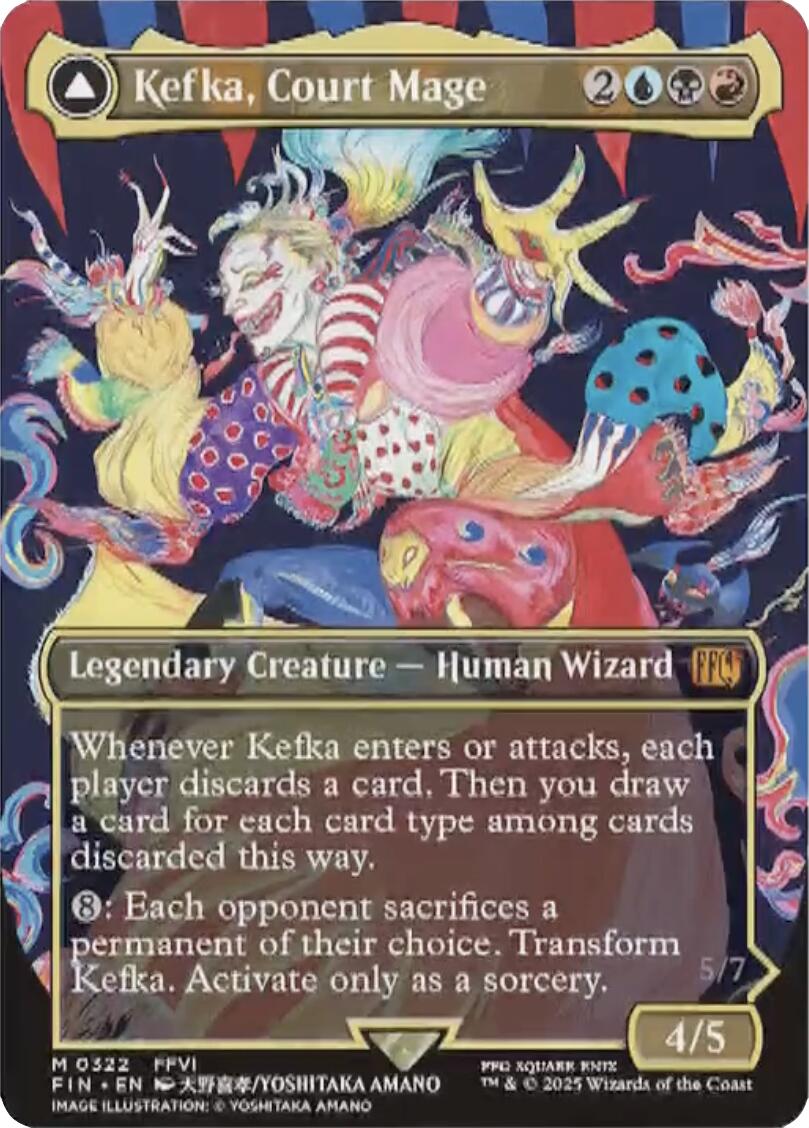 Kefka, Court Mage // Kefka, Ruler of Ruin (Borderless) (0322) [FINAL FANTASY] | Galaxy Games LLC