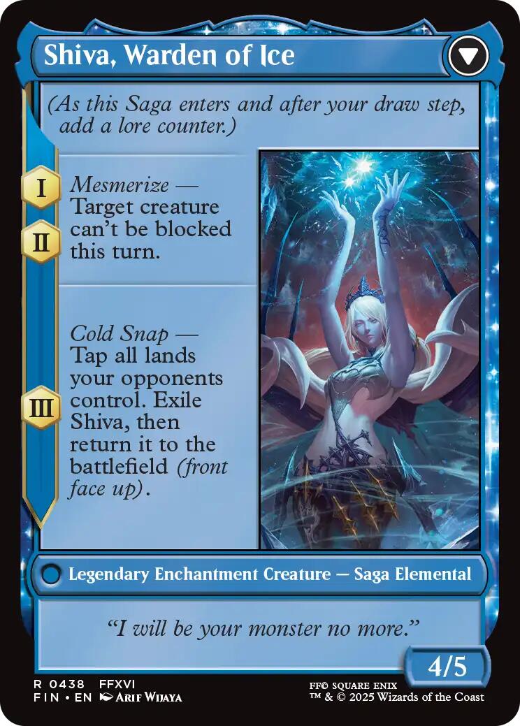 Jill, Shiva's Dominant // Shiva, Warden of Ice (Extended Art) [FINAL FANTASY] | Galaxy Games LLC