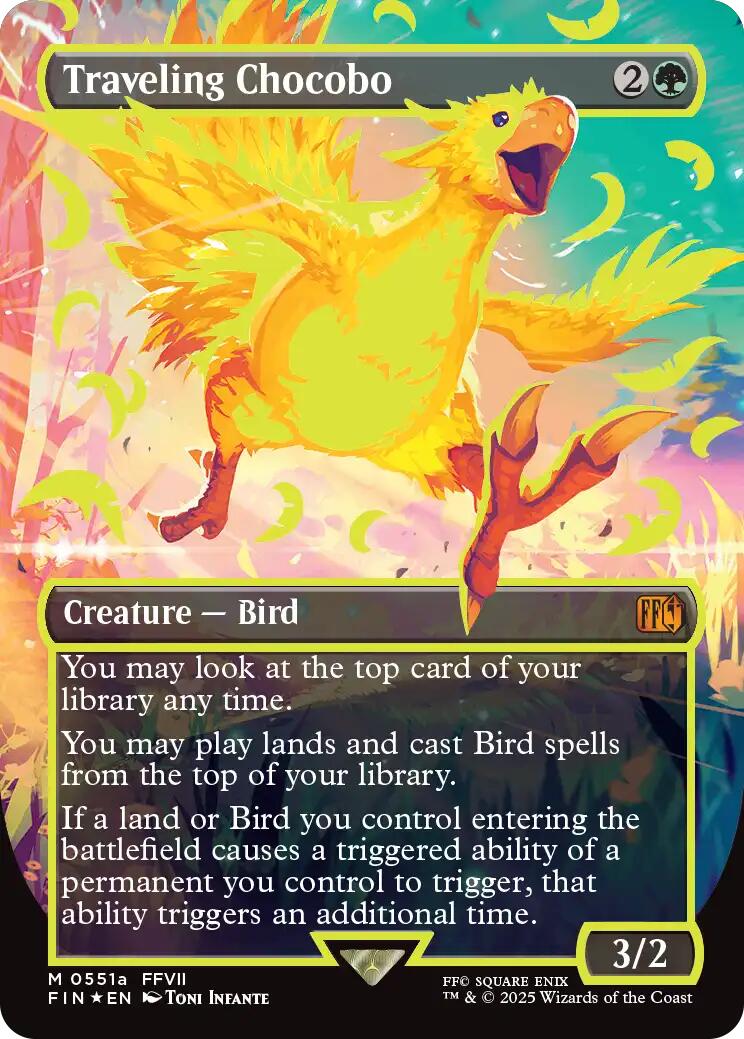 Traveling Chocobo (Borderless) (Neon Ink Yellow) [FINAL FANTASY] | Galaxy Games LLC