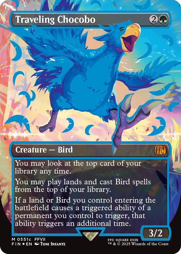 Traveling Chocobo (Borderless) (Neon Ink Blue) [FINAL FANTASY] | Galaxy Games LLC