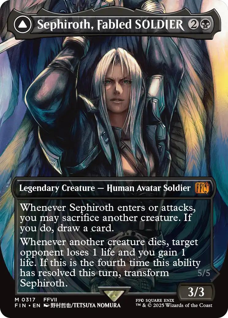 Sephiroth, Fabled SOLDIER // Sephiroth, One-Winged Angel (Borderless) (0317) [FINAL FANTASY] | Galaxy Games LLC
