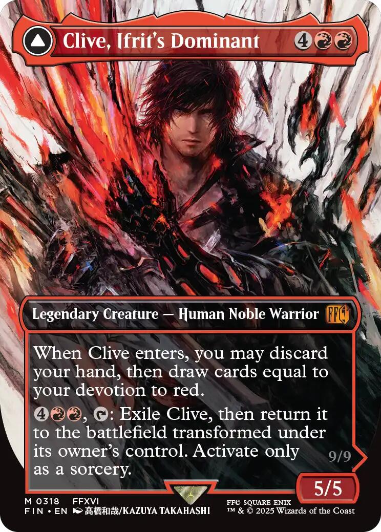 Clive, Ifrit's Dominant // Ifrit, Warden of Inferno (Borderless) (0318) [FINAL FANTASY] | Galaxy Games LLC