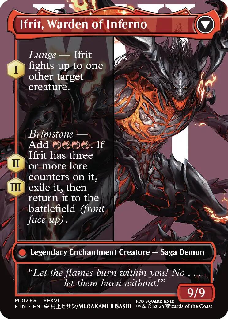 Clive, Ifrit's Dominant // Ifrit, Warden of Inferno (Borderless) (0385) [FINAL FANTASY] | Galaxy Games LLC