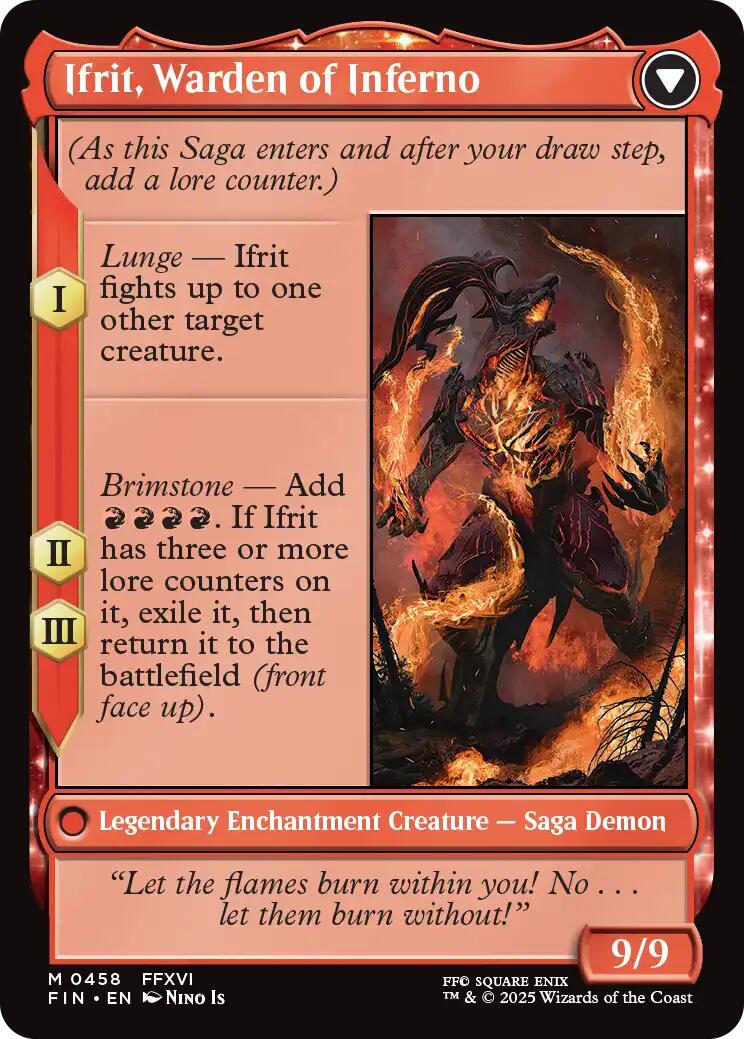 Clive, Ifrit's Dominant // Ifrit, Warden of Inferno (Extended Art) [FINAL FANTASY] | Galaxy Games LLC