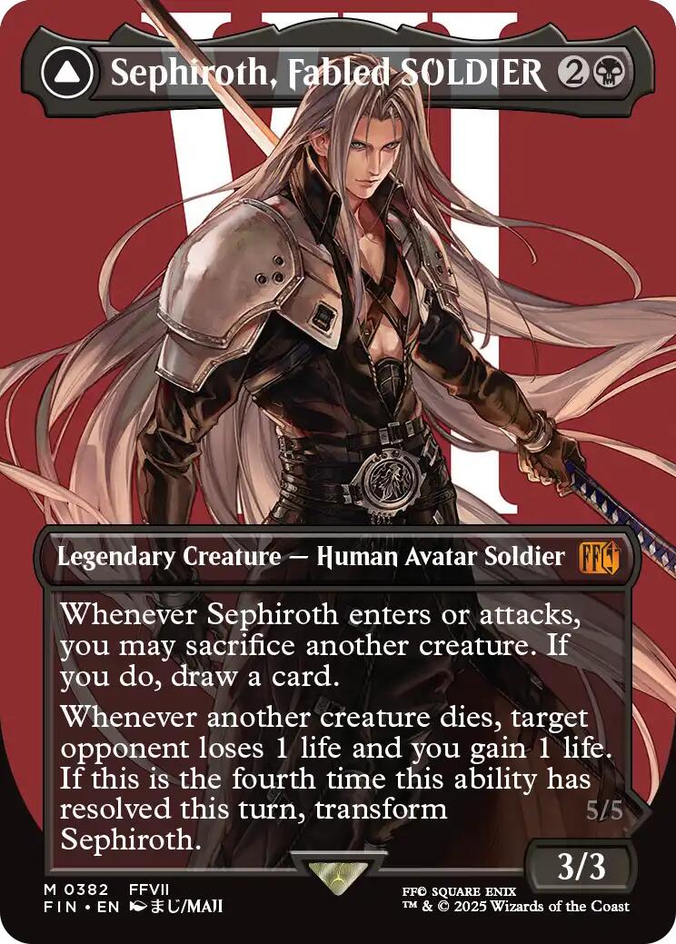 Sephiroth, Fabled SOLDIER // Sephiroth, One-Winged Angel (Borderless) (0382) [FINAL FANTASY] | Galaxy Games LLC