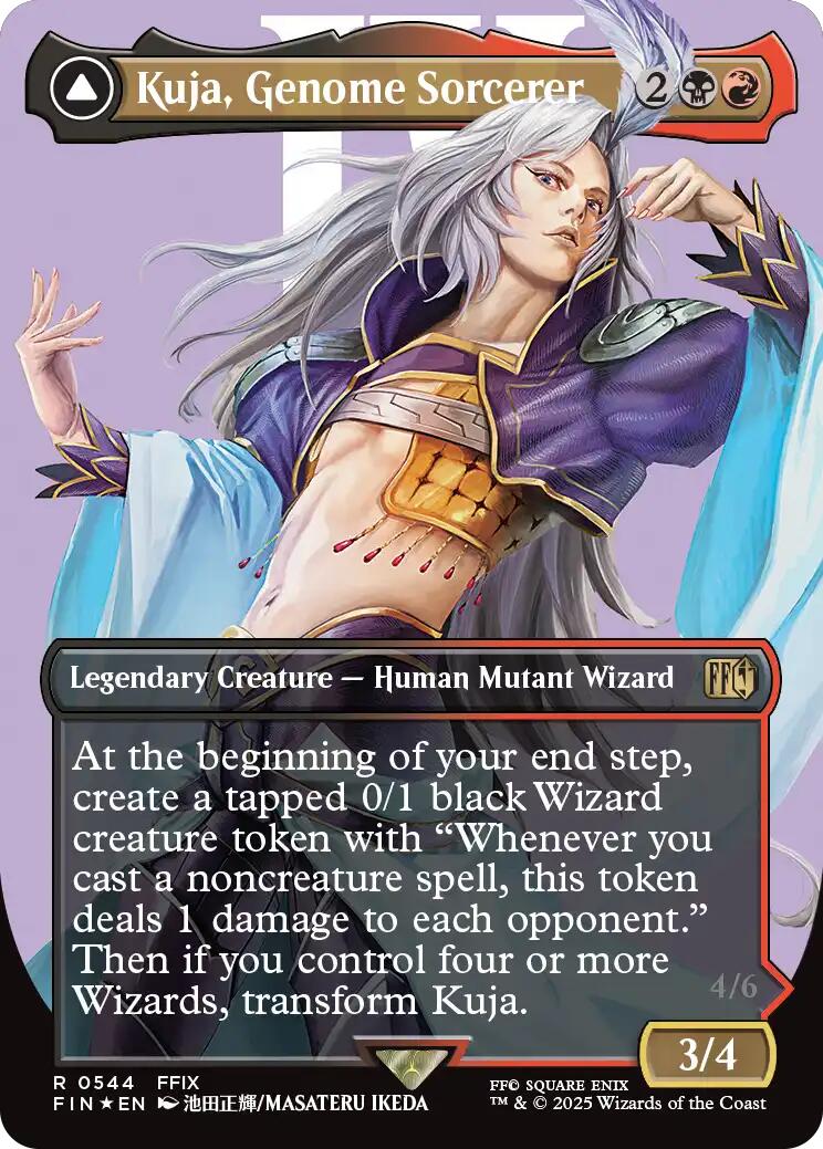 Kuja, Genome Sorcerer // Trance Kuja, Fate Defied (Borderless) (Surge Foil) [FINAL FANTASY] | Galaxy Games LLC
