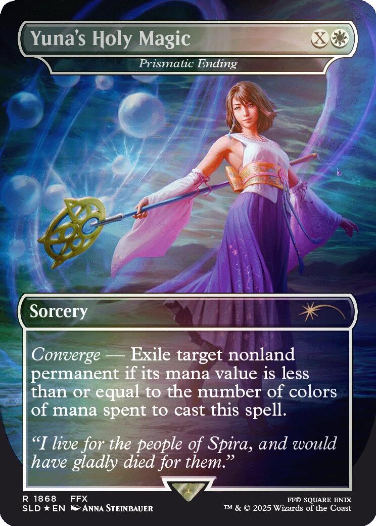 Yuna's Holy Magic - Prismatic Ending (Rainbow Foil) [Secret Lair Drop Series] | Galaxy Games LLC