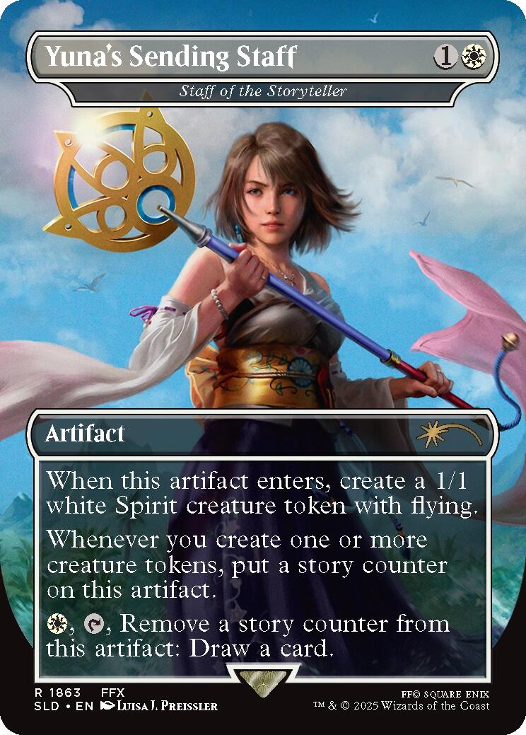 Yuna's Sending Staff - Staff of the Storyteller [Secret Lair Drop Series] | Galaxy Games LLC