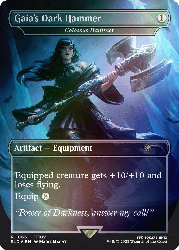 Gaia's Dark Hammer - Colossus Hammer (Rainbow Foil) [Secret Lair Drop Series] | Galaxy Games LLC