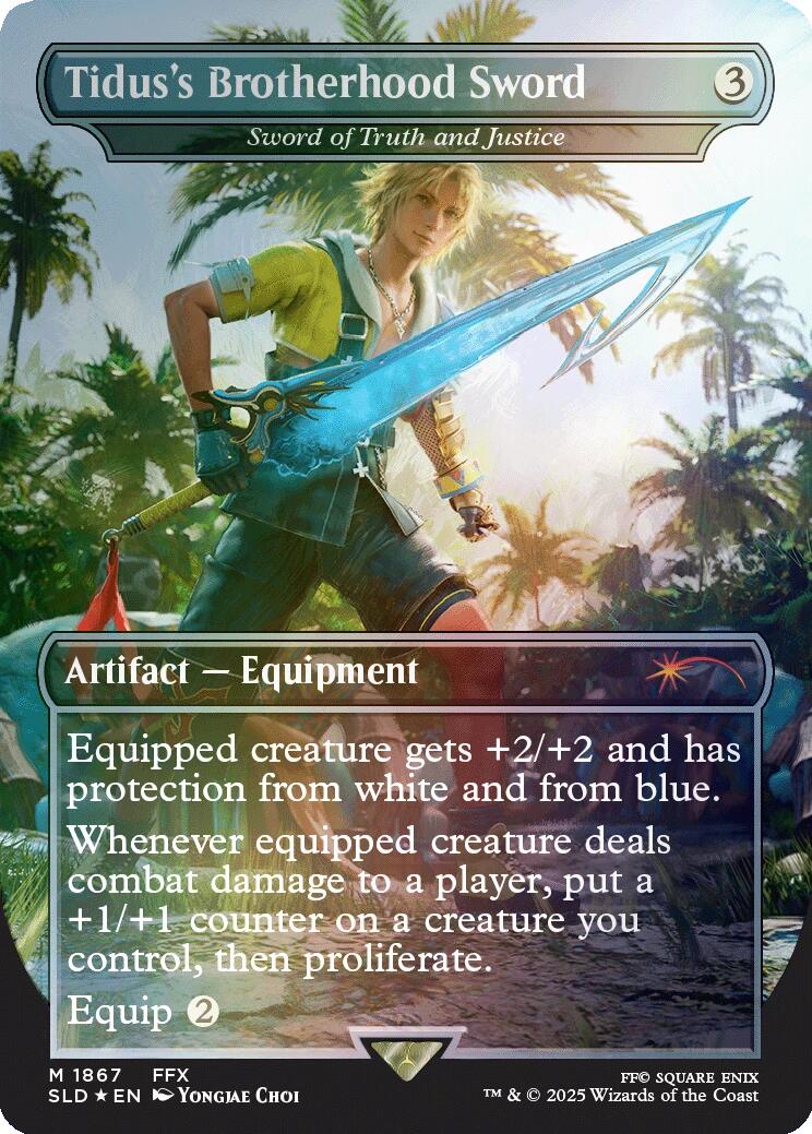Tidus's Brotherhood Sword - Sword of Truth and Justice (Rainbow Foil) [Secret Lair Drop Series] | Galaxy Games LLC