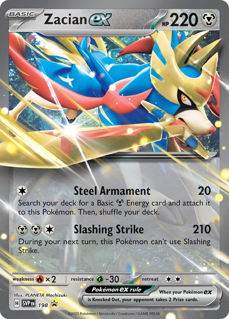 Zacian ex (198) [Scarlet & Violet: Black Star Promos] | Galaxy Games LLC