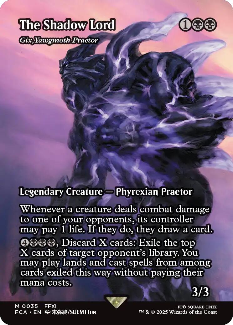 The Shadow Lord - Gix, Yawgmoth Praetor (Showcase) [FINAL FANTASY : Through the Ages] | Galaxy Games LLC