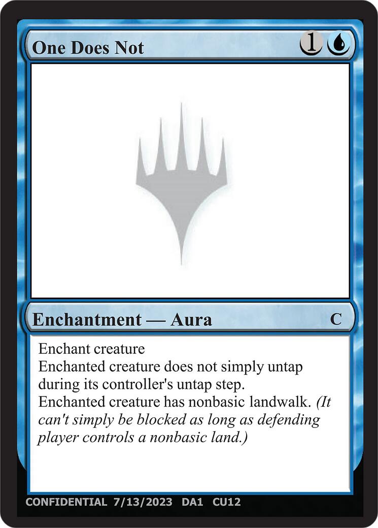 One Does Not [Unknown Event] | Galaxy Games LLC