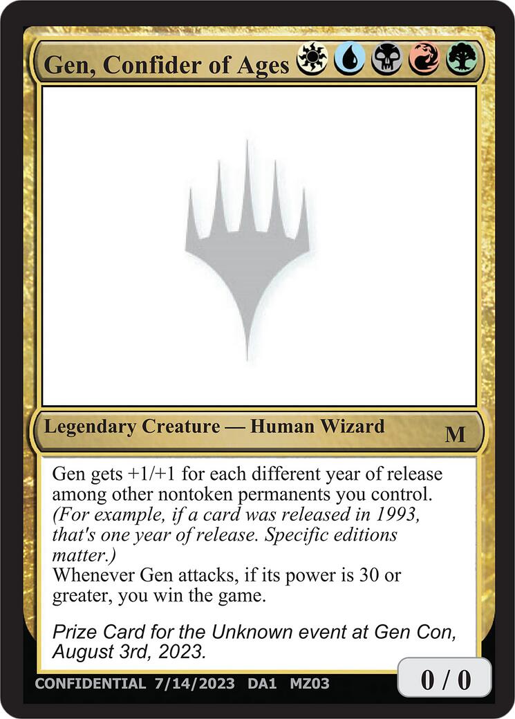 Gen, Confider of Ages [Mystery Booster] | Galaxy Games LLC