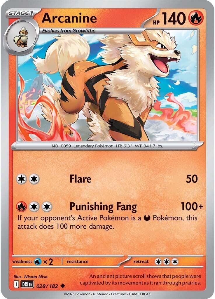Arcanine (028/182) [Scarlet & Violet: Destined Rivals] | Galaxy Games LLC