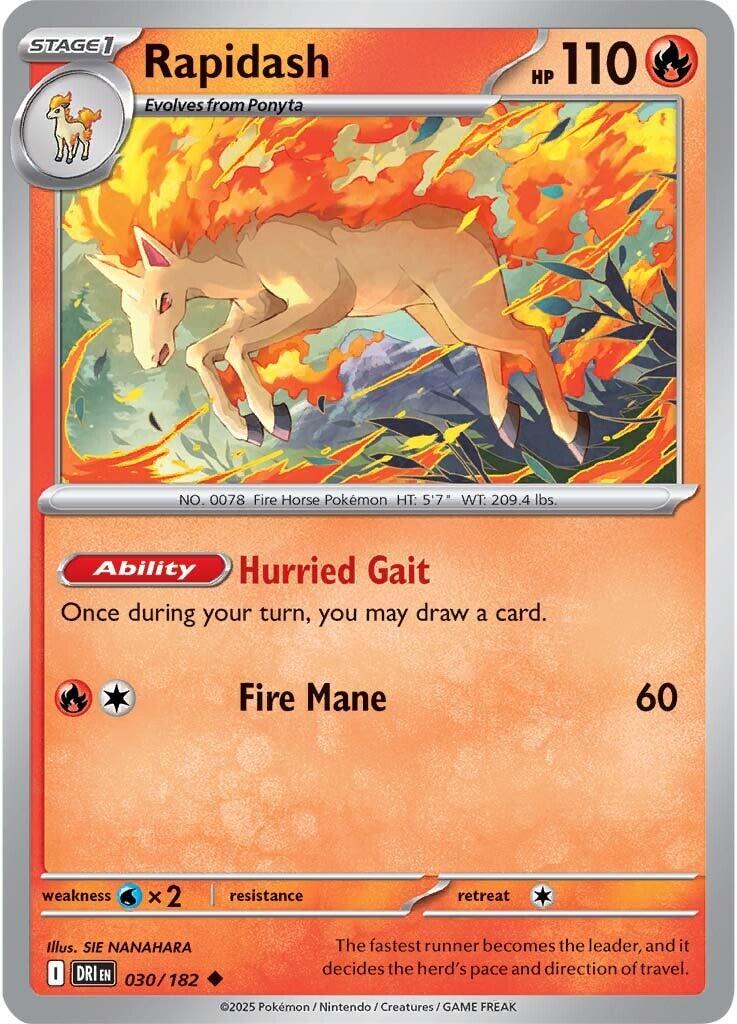 Rapidash (030/182) [Scarlet & Violet: Destined Rivals] | Galaxy Games LLC