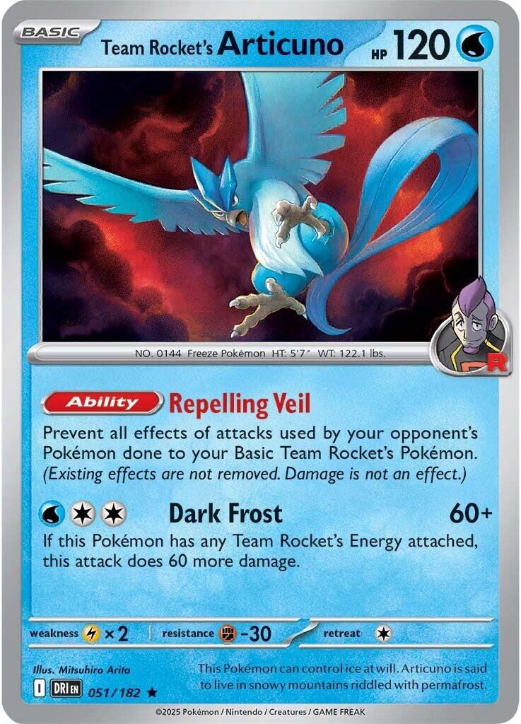 Team Rocket's Articuno (051/182) [Scarlet & Violet: Destined Rivals] | Galaxy Games LLC