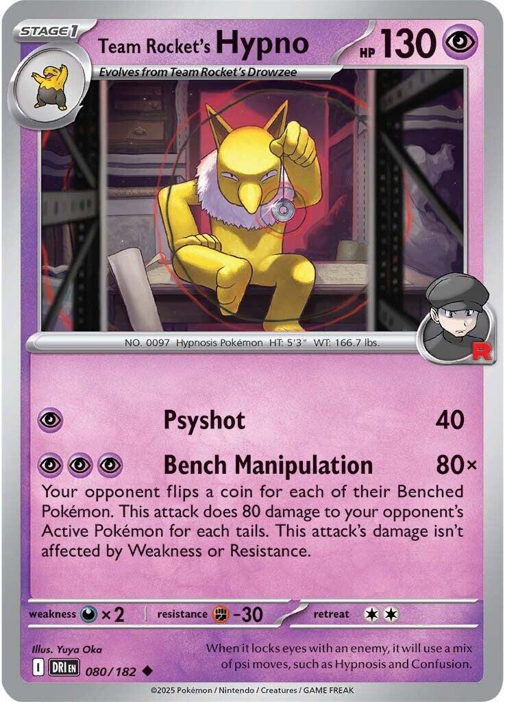 Team Rocket's Hypno (080/182) [Scarlet & Violet: Destined Rivals] | Galaxy Games LLC