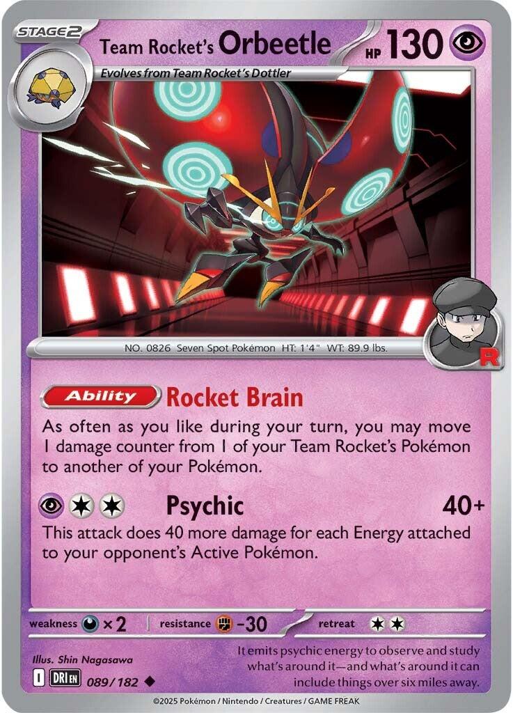 Team Rocket's Orbeetle (089/182) [Scarlet & Violet: Destined Rivals] | Galaxy Games LLC
