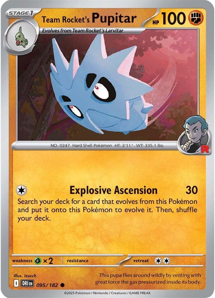 Team Rocket's Pupitar (095/182) [Scarlet & Violet: Destined Rivals] | Galaxy Games LLC