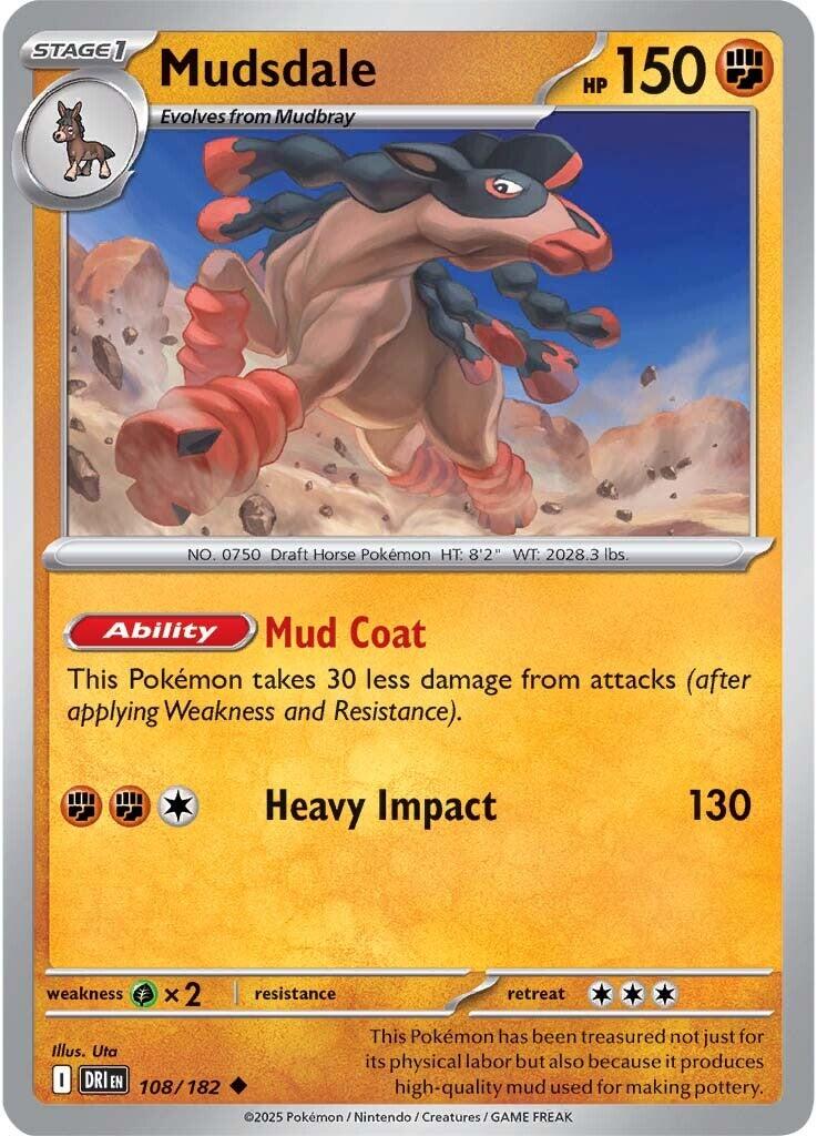 Mudsdale (108/182) [Scarlet & Violet: Destined Rivals] | Galaxy Games LLC