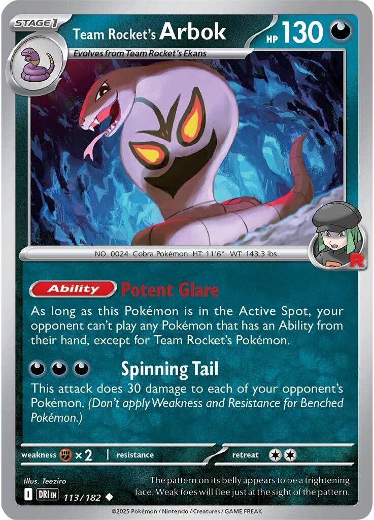 Team Rocket's Arbok (113/182) [Scarlet & Violet: Destined Rivals] | Galaxy Games LLC