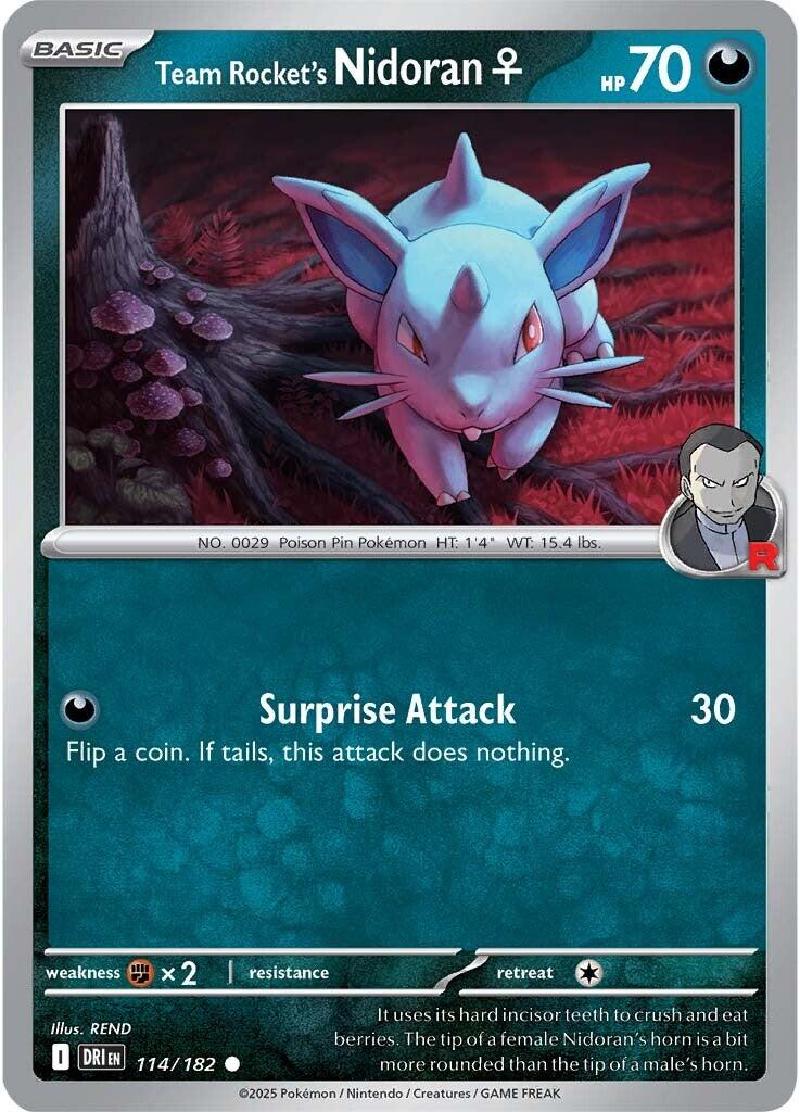 Team Rocket's Nidoran (114/182) [Scarlet & Violet: Destined Rivals] | Galaxy Games LLC
