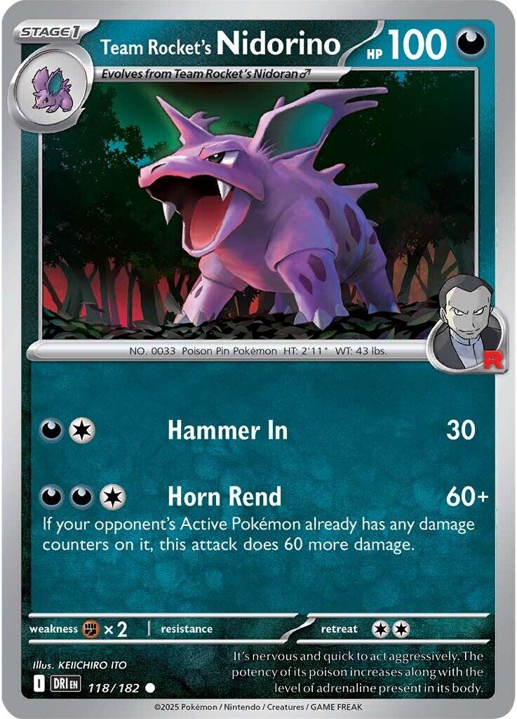 Team Rocket's Nidorino (118/182) [Scarlet & Violet: Destined Rivals] | Galaxy Games LLC