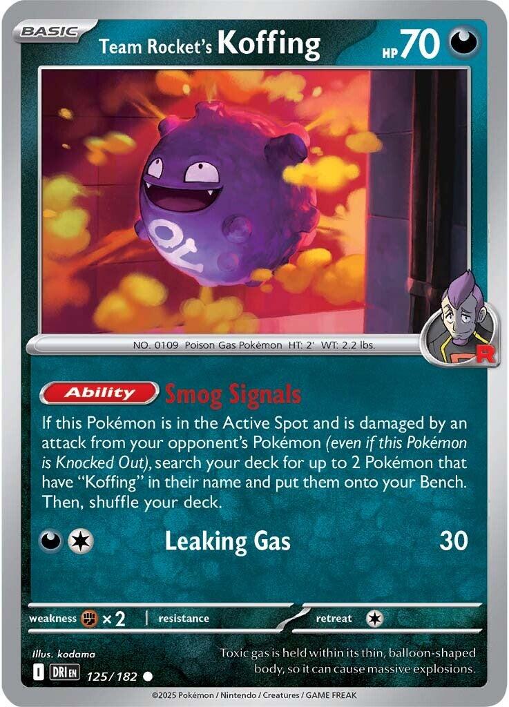 Team Rocket's Koffing (125/182) [Scarlet & Violet: Destined Rivals] | Galaxy Games LLC