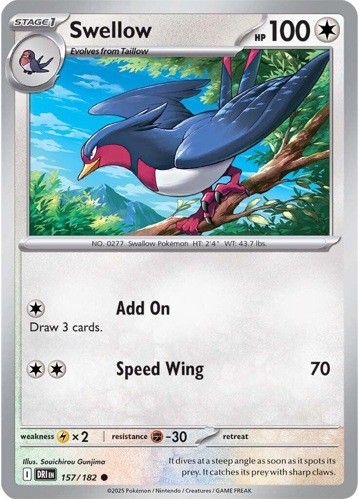 Swellow (157/182) [Scarlet & Violet: Destined Rivals] | Galaxy Games LLC