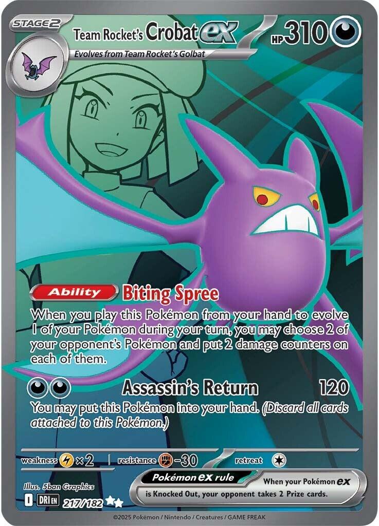 Team Rocket's Crobat ex (217/182) [Scarlet & Violet: Destined Rivals] | Galaxy Games LLC