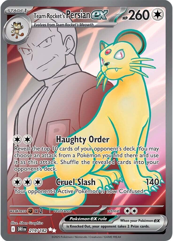 Team Rocket's Persian ex (219/182) [Scarlet & Violet: Destined Rivals] | Galaxy Games LLC