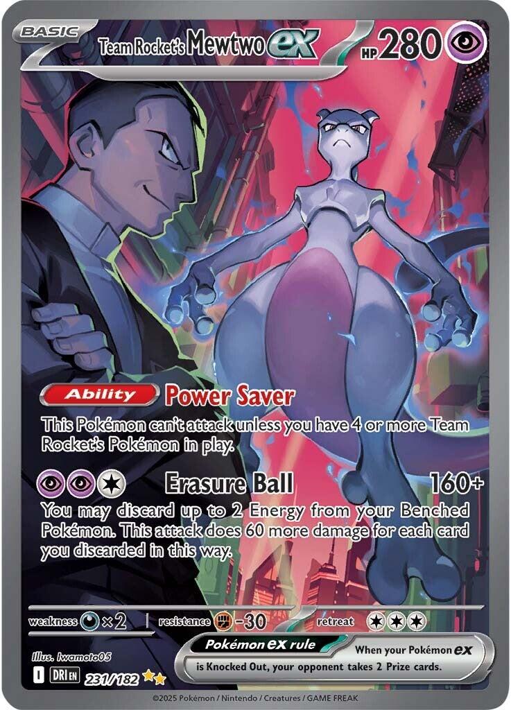 Team Rocket's Mewtwo ex (231/182) [Scarlet & Violet: Destined Rivals] | Galaxy Games LLC