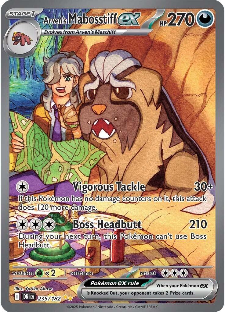Arven's Mabosstiff ex (235/182) [Scarlet & Violet: Destined Rivals] | Galaxy Games LLC