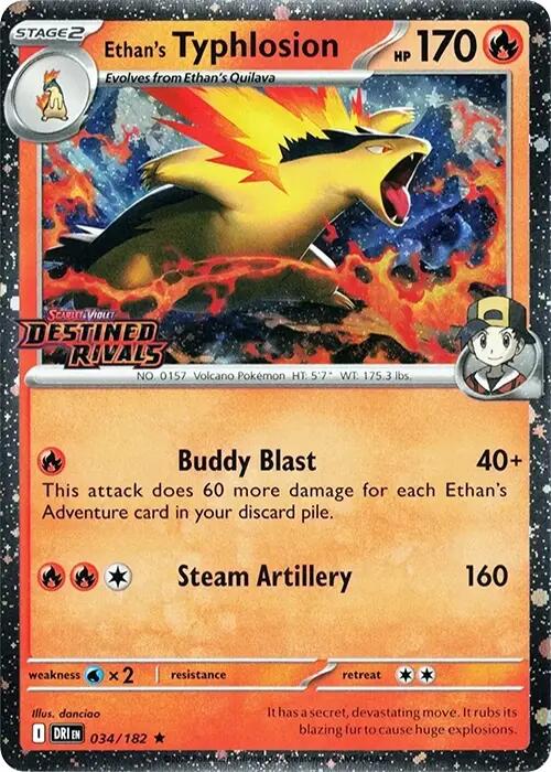 Ethan's Typhlosion (034/182) (Destined Rivals Stamp) [Scarlet & Violet: Destined Rivals] | Galaxy Games LLC