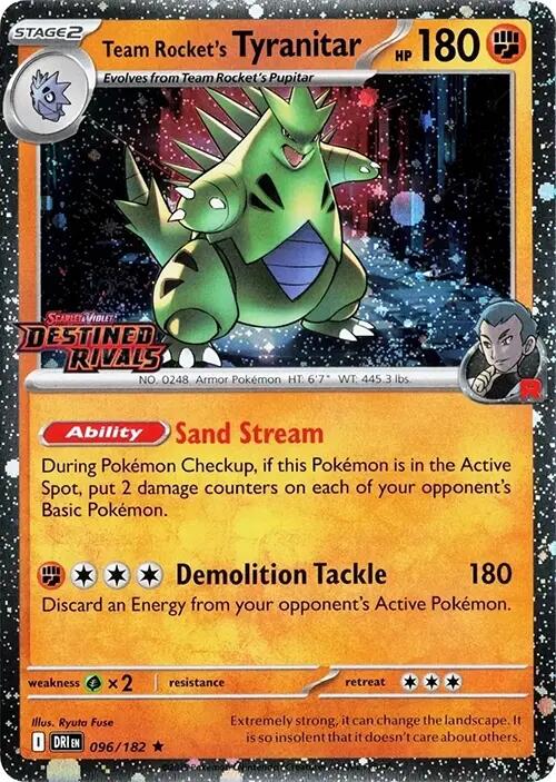 Team Rocket's Tyranitar (096/182) (Destined Rivals Stamp) [Scarlet & Violet: Destined Rivals] | Galaxy Games LLC