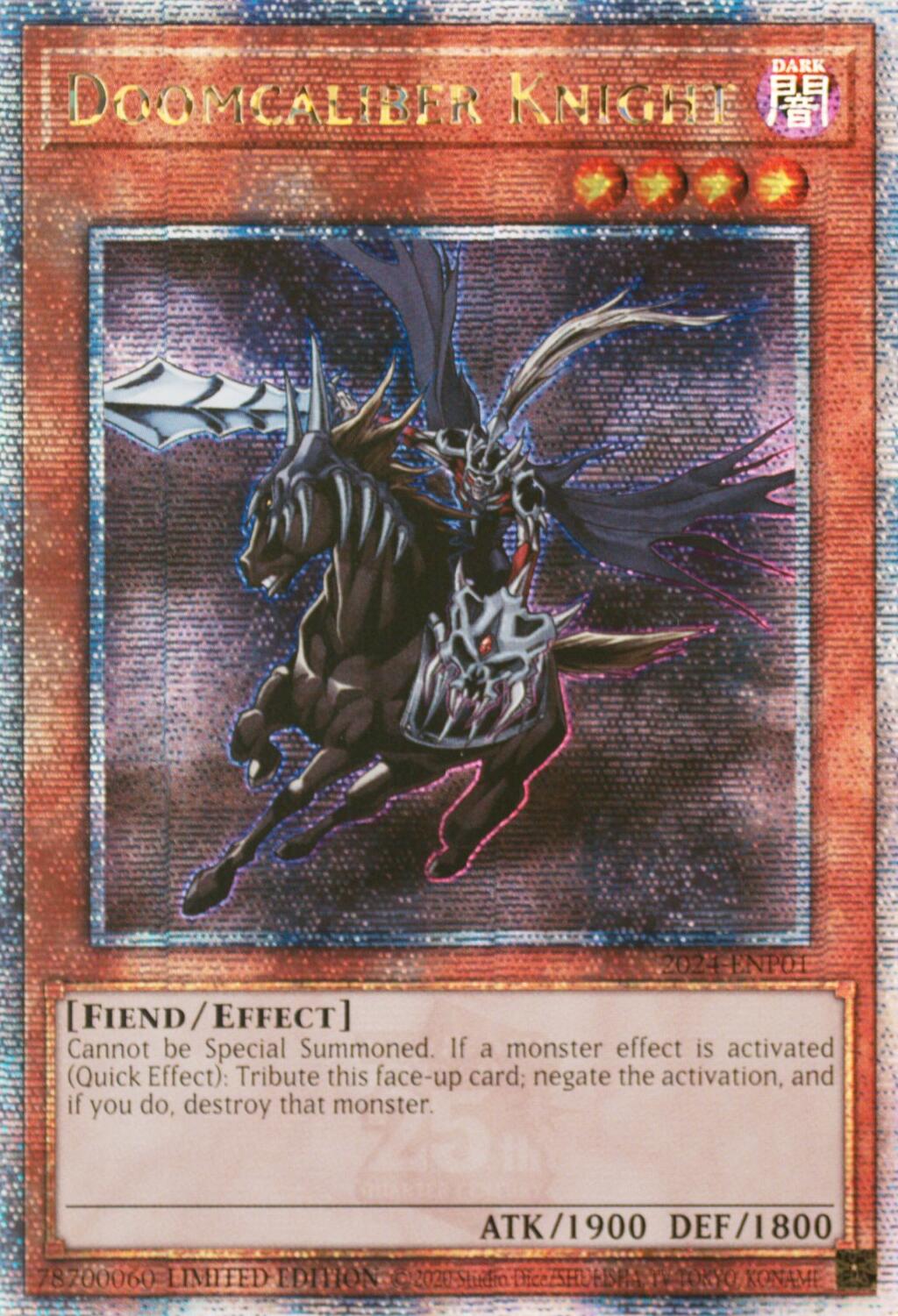 Doomcaliber Knight [2024-ENP01] Quarter Century Secret Rare | Galaxy Games LLC