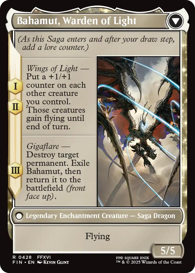 Dion, Bahamut's Dominant // Bahamut, Warden of Light (Extended Art) [FINAL FANTASY] | Galaxy Games LLC