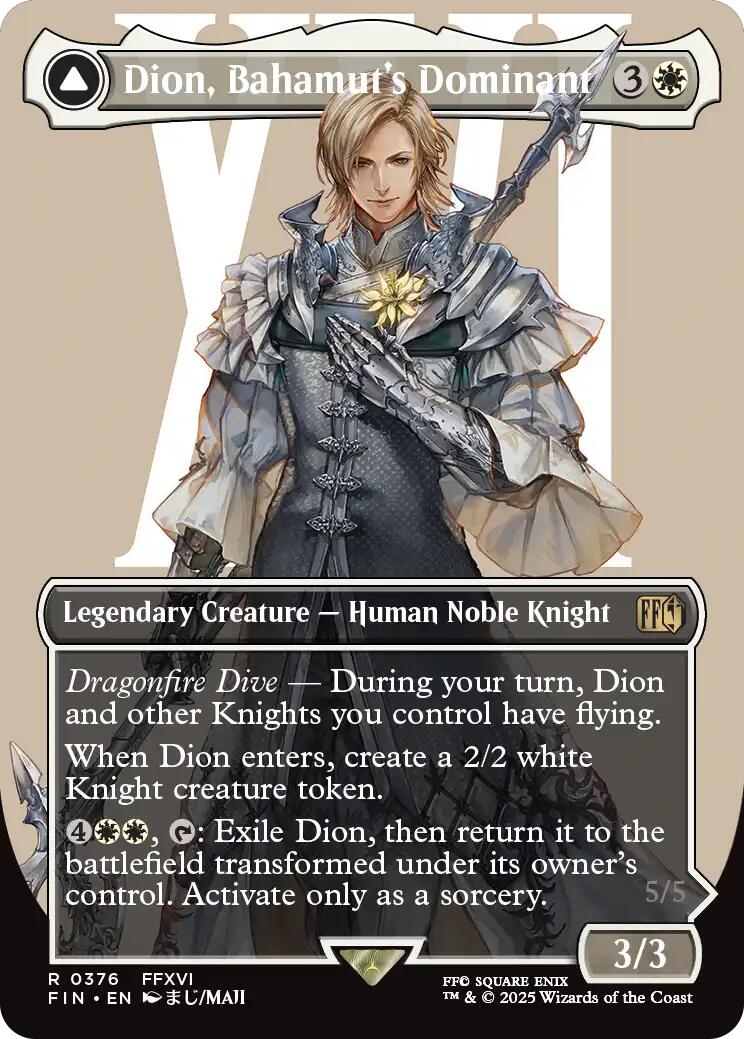 Dion, Bahamut's Dominant // Bahamut, Warden of Light (Borderless) [FINAL FANTASY] | Galaxy Games LLC