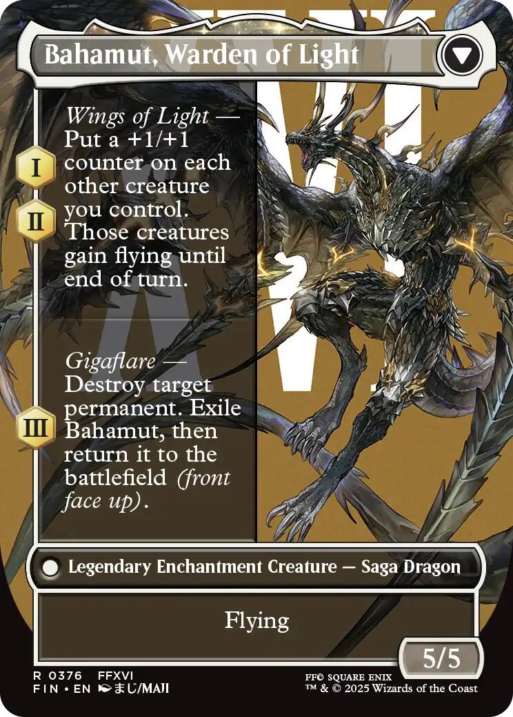 Dion, Bahamut's Dominant // Bahamut, Warden of Light (Borderless) [FINAL FANTASY] | Galaxy Games LLC