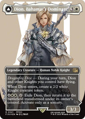 Dion, Bahamut's Dominant // Bahamut, Warden of Light (Borderless) (Surge Foil) [FINAL FANTASY] | Galaxy Games LLC