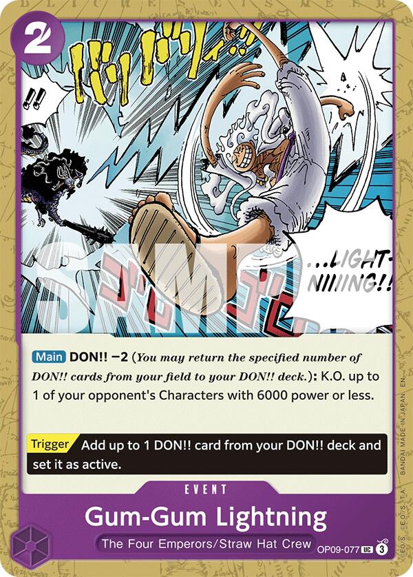 Gum-Gum Lightning (Reprint) [Starter Deck: Purple/Black Monkey.D.Luffy] | Galaxy Games LLC