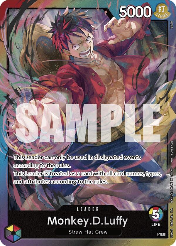 Monkey.D.Luffy (A Fist of Divine Speed Release Event Leader) [One Piece Promotion Cards] | Galaxy Games LLC