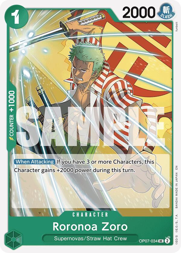 Roronoa Zoro (Reprint) [Starter Deck: GREEN Jewelry Bonney] | Galaxy Games LLC