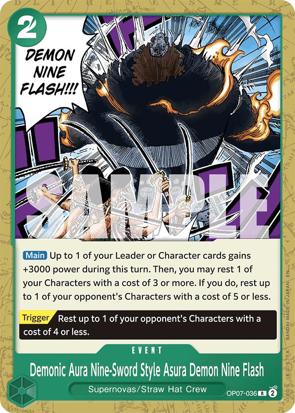 Demonic Aura Nine-Sword Style Asura Demon Nine Flash (Reprint) [Starter Deck: GREEN Jewelry Bonney] | Galaxy Games LLC