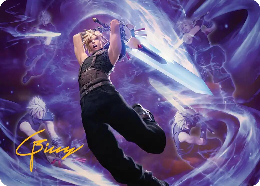 Cloud's Limit Break Art Card (Gold-Stamped Signature) [FINAL FANTASY Art Series] | Galaxy Games LLC