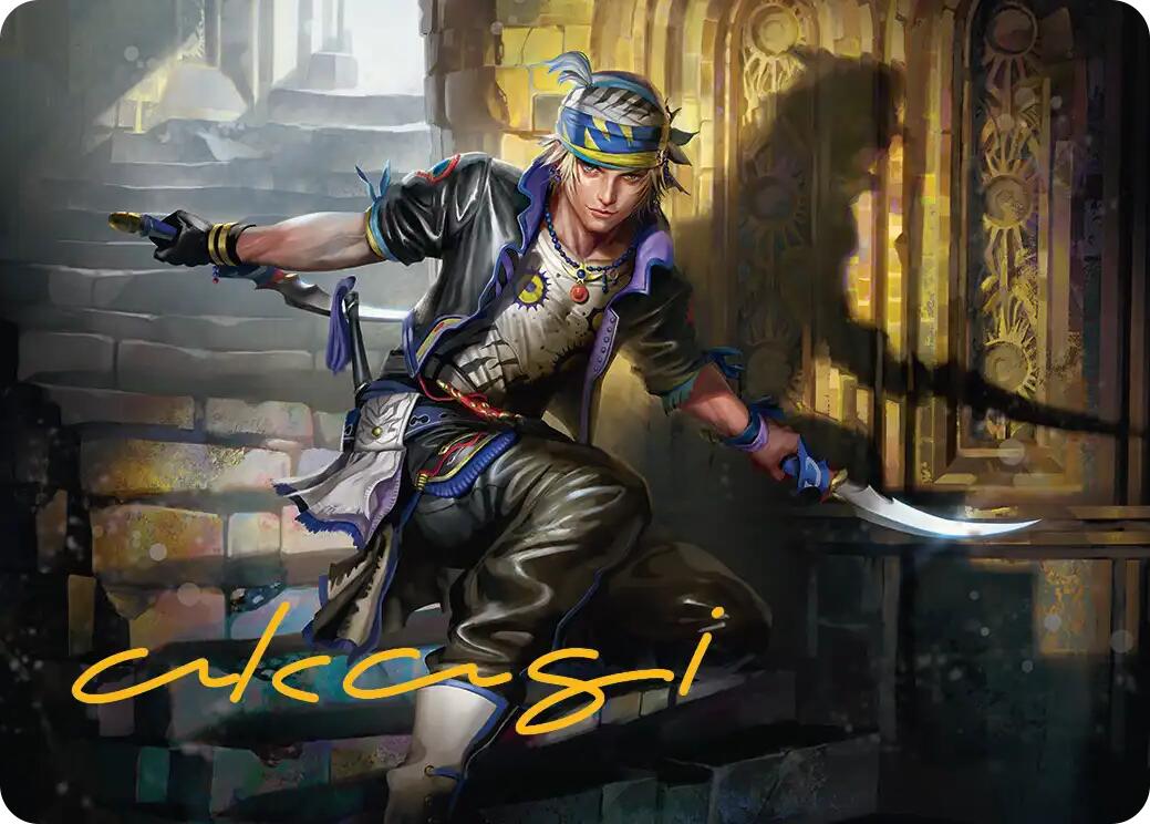 Locke Cole Art Card (Gold-Stamped Signature) [FINAL FANTASY Art Series] | Galaxy Games LLC