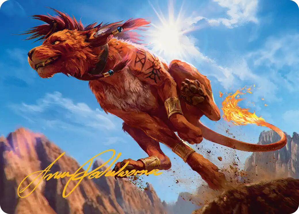 Red XIII, Proud Warrior Art Card (Gold-Stamped Signature) [FINAL FANTASY Art Series] | Galaxy Games LLC